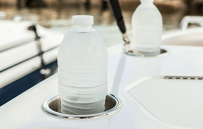 Dining area on the boat