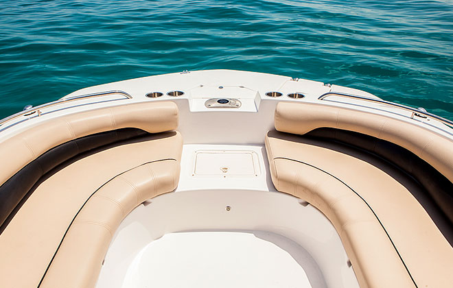 Lady relaxing in Key West on a boat